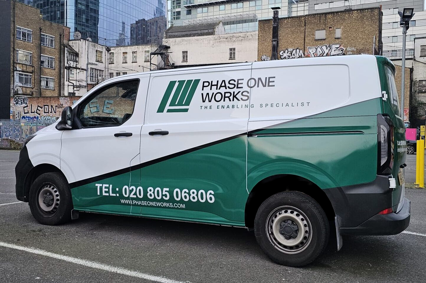 work van of Phase One Works
