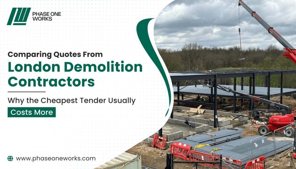 Comparing Quotes From London Demolition Contractors: Why the Cheapest Tender Can Cost More